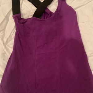 Champion workout tank top, light purple with black straps,